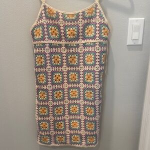 Zara Multicolor Crochet Dress